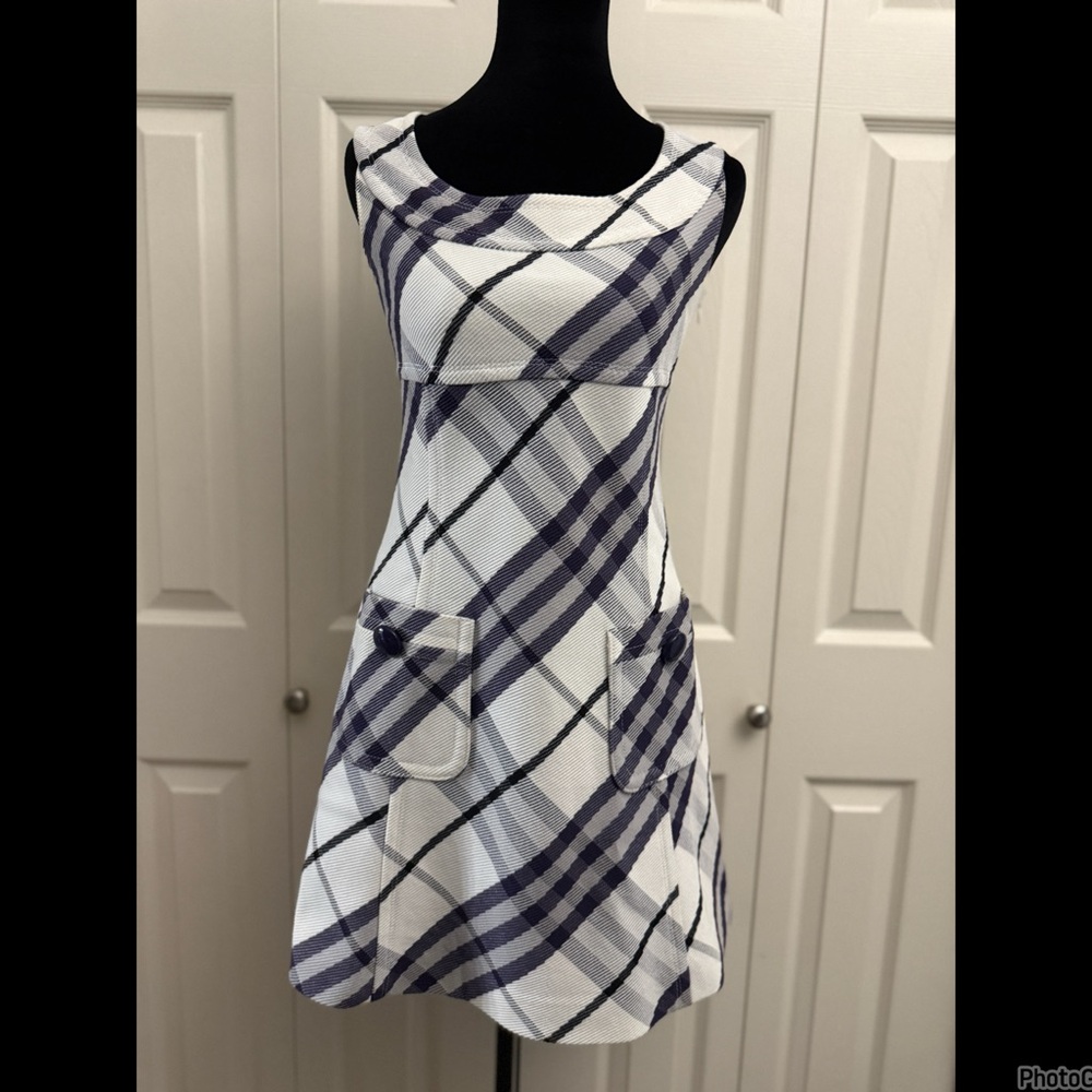 Authentic Burberry Blue Label Plaid Sleeveless Dress